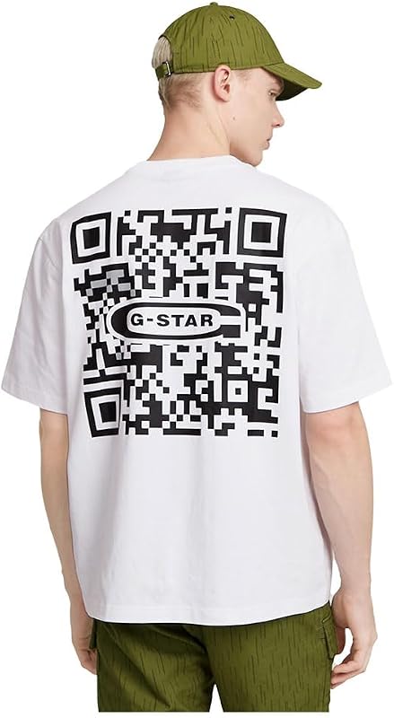 Homme T-shirt QR Mini Maxi Boxy, Blanc (white D25975-C784-110), M — photo 2 sur 7