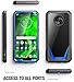 Poetic Moto G6 Case, Guardian [Scratch Resistant Back] [360 Degree Protection] Full-Body Rugged Clear Hybrid Bumper Case with Built-in-Screen Protector for Motorola Moto G6 Blue