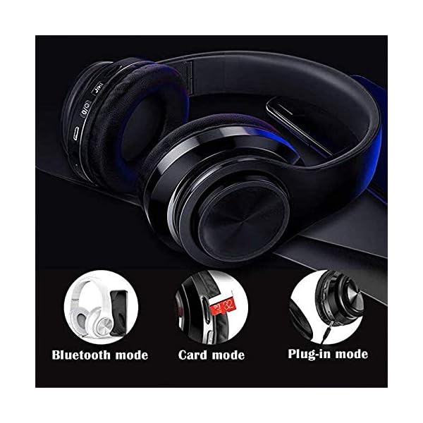Wireless-Foldable-Headphones-Over-Ear-Bluetooth-50-Stereo-Wireless-Earpiece-Soft-Memory-Protein-Earmuffs-With-Micro-SDTF-Card-Slot-Microphone-35mm-Jack10-Hours-Playtime-Black Wireless Foldable Headphones, Over-Ear Bluetooth 5.0 Stereo Wireless Earpiece, Soft Memory-Protein Earmuffs, With Micro…