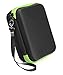 Protective case for Shokz openrun, openrun pro, openrun Mini, openmove, opencomm, Aftershokz Aeropex, OpenMove, Trekz, Trekz Mini, Trekz Air, Bluez 2, 2S; KSCAT (Black with Green Zip)