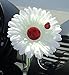 VW Beetle Flower - White Diamond Daisy with Universal Suction Vase