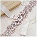 yanstar Wedding Bridal Belts Rose Gold Rhinestone Crystal Pearl Belt with Ivory Sash for Wedding Dress Prom Gown-17.7In1.6