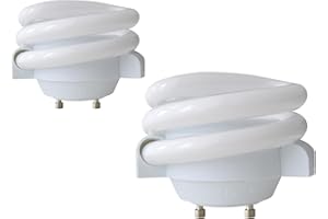 13W T3 Spiral GU24 CFL Light Bulbs, 2700K Soft White 2 Prong Twist Lock Base Light Bulb,Replace for Maxlite MLS13GUSWW,TCP 33