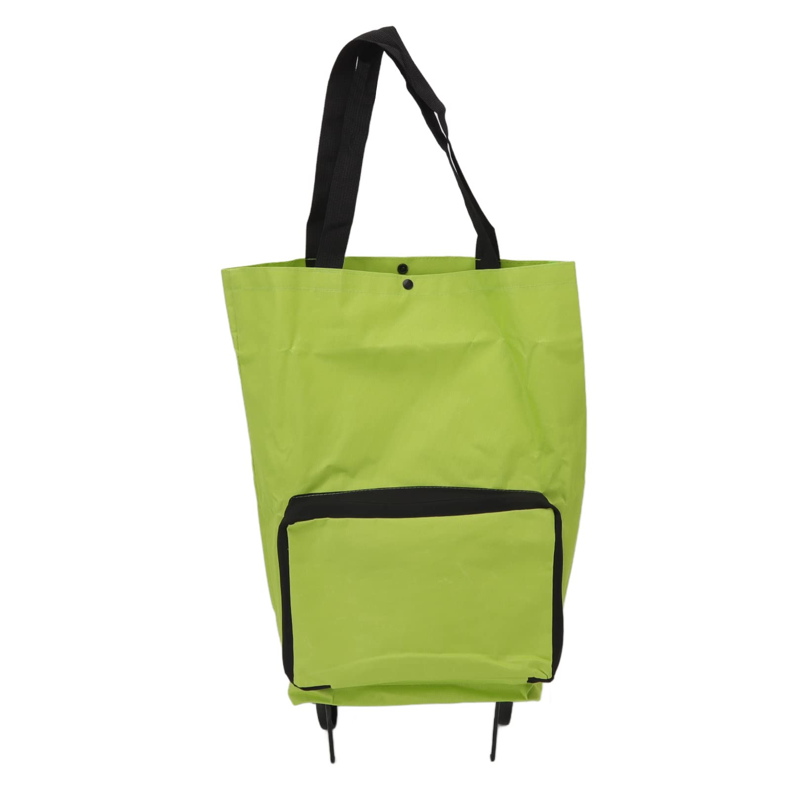 Natudeco Foldable Shopping Bag Lightweight Wheeled Shopping Bag Tote with Wheels Foldable Wheeled Fabric Bag for Supermarket. Vegetable Market.(green)