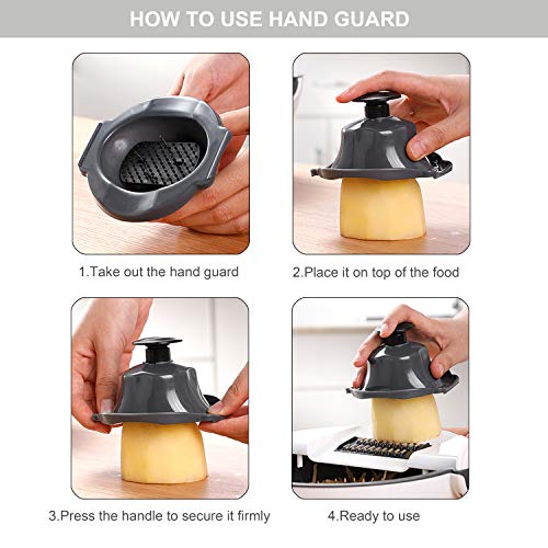 VAESIDA Vegetable Slicer Cutter - 11 in 1 Multi Blade Adjustable Mandoline Slicer Cheese Vegetables Julienne Slicer with Drain Basket - Best Veggie Cheese Shredder Grater Set with Fruit Peeler