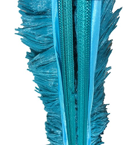 Brilliant Home Design Luxurious Faux Fur Body Pillow Cover with Long Hair, Removable with Sturdy Zipper Closure, Ultra Soft, Fits up to 20 X 54 Body Pillow (Multiple Colors Available) (Turquoise) - Thumbnail 3