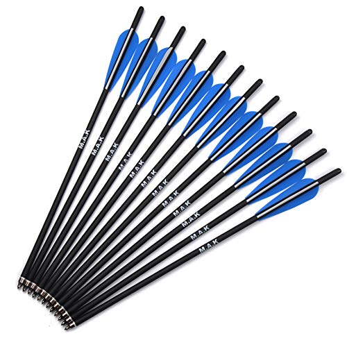 Musen 20 Inch Carbon Archery Crossbow Bolts, Crossbow Arrows with Removable Tips, Hunting and Target Practice Crossbow Bolts, 12 Pack Blue - Thumbnail 6