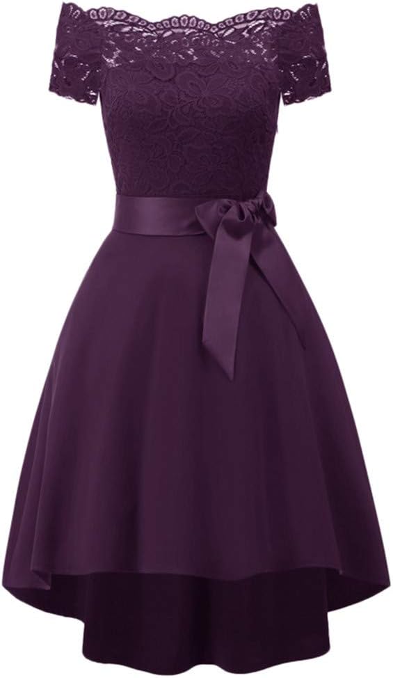 Gyouanime Lace Dress,Women New Year Dress Prom Evening Party Cocktail Dress Skirt Formal Mini Chiffon Dress