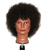 Ladella Beauty Cosmetology Mannequin Afro Head 100% Human Hair Hairdresser Training Head Manikin Doll Head - KEIRA