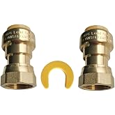 HQMPC Push Fitting Straight Coupling with Union 3/4"X3/4" 2Pcs