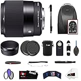 Focus Camera Sigma 30mm F/1.4 DC DN Lens For Sony E-Mount W/Backpack &
Monopod Bundle