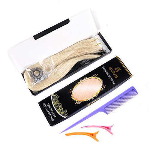 14 Tape In Hair Extensions Remy Human Hair Seamless Glue In Tape