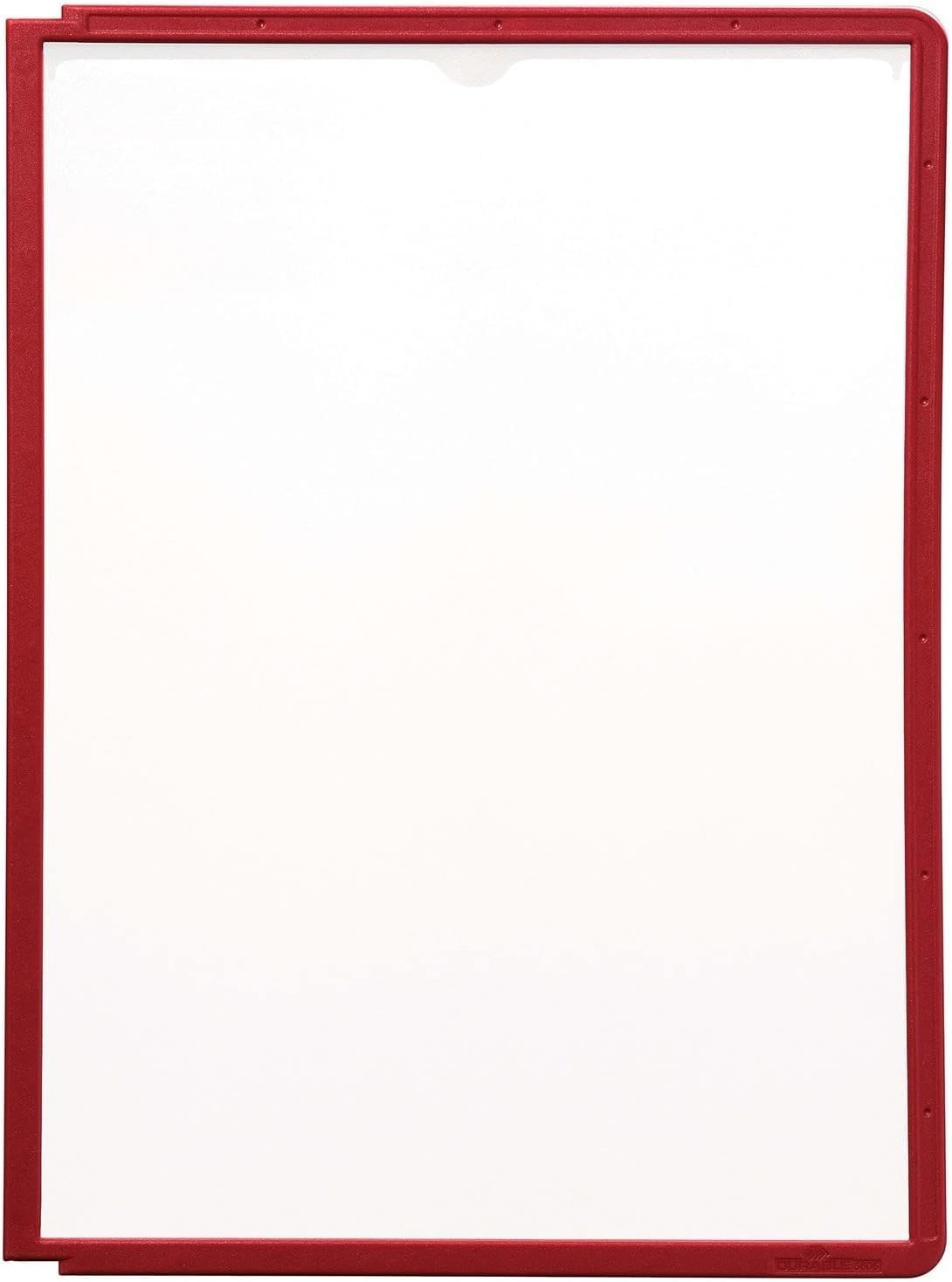 Durable SHERPA Display Panels | A4 Format in Red | Pack of 5 Panels | To Be Used with SHERPA Display Units