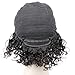 Goldfinch Short Curly Human Hair Wigs with Bangs Kinky Curly Short Wigs for Black Women Machine Made Human Hair Wigs Black Color 8 inches + Wig Cap