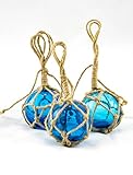 Aqua Glass Float Balls | (Set of 3) Fishing Buoy Balls 2