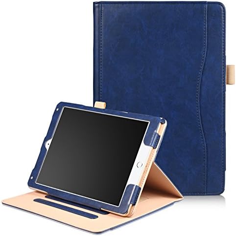 iPad 9.7 Inch 2018 2017/iPad Air 2/iPad Air PU Leather Case- Anvas [Large Pocket] Stand Shell Multi-View Cover,Auto Wake/Sleep for Apple iPad 6th/5th Gen, iPad Air 1 2,Darkblue