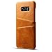 Samsung Galaxy S8 Plus Wallet Phone Case, Slim Leather Back Case Cover With Credit Card Holder Khaki Case