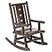Wood Outdoor Vintage Rocking Chair Rustic Porch Rocker Heavy Duty Big Log Accent Chair Wooden Patio XL Lawn Chairs Oversize Furniture for Adult