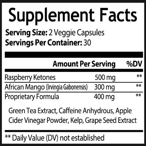 100% Pure Raspberry Ketone Complex Ultra 1200mg, Weight Loss Pills, Thermogenic Effect - Green Tea Extract, African Mango, Grape Seed Extract - 60 Veggie Capsules - Thumbnail 2