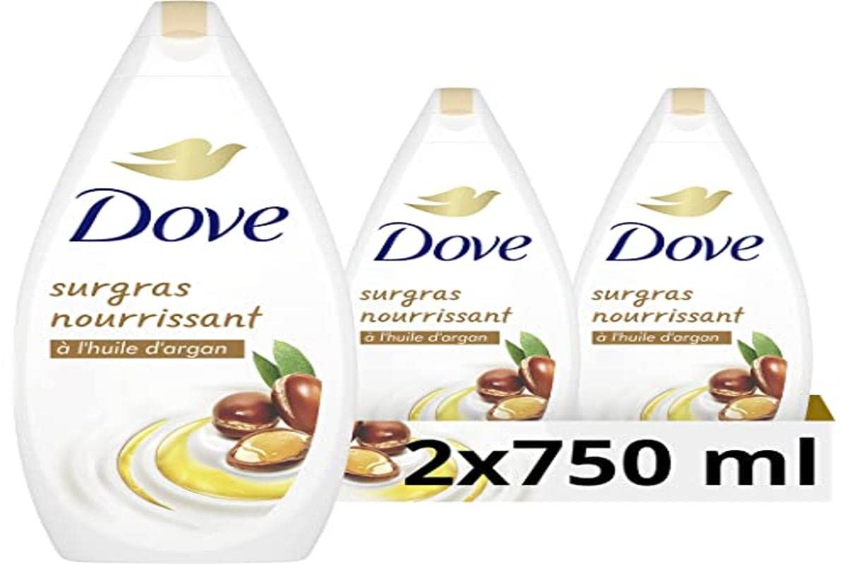 DOVE Shower Gel Set of 2 Argan Oil 750 ml