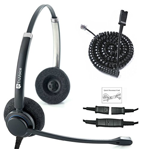 Professional Double Ear Noise Canceling Headset & Adapter for All Cisco 6000, 7800 and 8000 Series Phones and Also Models 7931 7940 7941 7942 7945 7960 7961 7962 7965 7970 7975