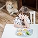 Bumkins Divided Plate, Melamine Tray Plate, Toddler, Kids, BPA Free, Stackable, Dishwasher Safe – Gray Bird Park