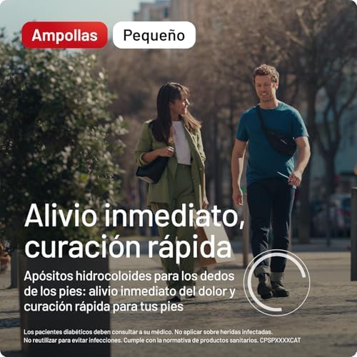 Ampolas pequenas, curativos hidrocoloides para os pés, Pack 6 unidades