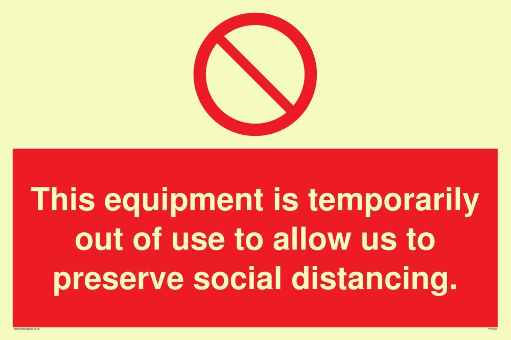This equipment is temporarily out of use to allow us to preserve social distancing
