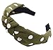 STHUAHE Pack of 5 Women Girls Handmade Wide Dot Chiffon Cloth Cross Knot Hair Hoop Hairband Headband Headwear Hair Accessories (5 Color)