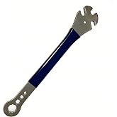HXILAJM Bike Pedal Wrench 15mm/9/16, Extended Non-Slip Grip Bicycle Pedal Removal &amp; Installation Tool with 6/8/10mm Hexagon Sockets - Compatible with Most Road, Mountain, Electric Bicycles