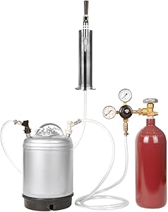 Nitrogen Stout Beer Keg Kit - 2.5 Gallon Keg, Nitrogen Tank, Tap, All Accessories