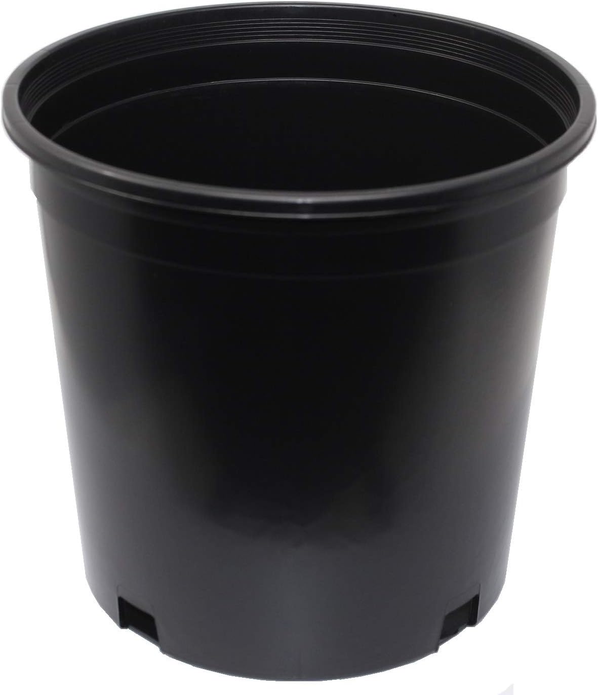 2 Gallon Plant Flower Pot by Hypergreens | Plastic Nursery Pot for Plants (Packs of 50)