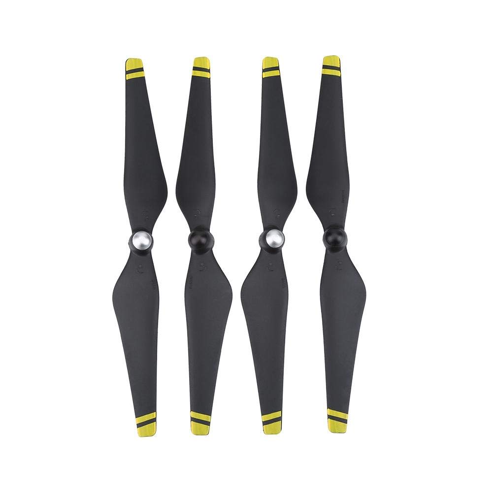 Drone Quadcopter Propellers, 4Pcs Propellers Blades 2 Pairs Self Tightening Propellers for Phantom 3 Drone Quadcopter Accessory(Yellow Edge)