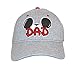 Disney Mens Cotton Mickey Mouse Dad Fan Baseball Cap, Grey