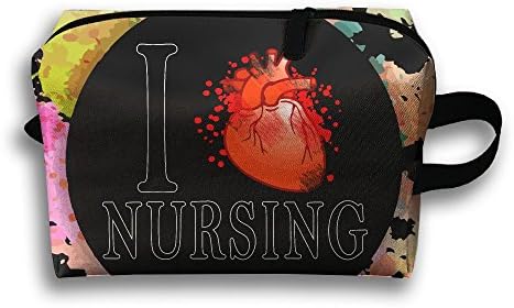 I Heart Nurse Nursing Toiletry Bag Unisex Travel Toiletries Bag Sturdy Hanging Organizer