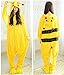 Yimidear Unisex Adult Pajamas Cosplay Costume Pikachu Onesie Sleepwear,Yellow,Large