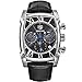 BENYAR Waterproof Chronograph Classic Rectangle Case Watches Leather Strap Business Wrist Watch For Men (Black)
