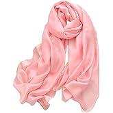 Trillion London® Spring Collection Silk Scarf - Silk Neck Scarf For Women - Ladies Lightweight Scarves Shawl Wraps 70" x 35"