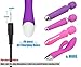 2 Fast Charging DC Vibrator Cable Cord for Rechargeable, Massagers, Work with Universal USB Power Supply Charger Black
