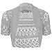 Thever Women Short Sleeve Knitted Crochet Shrug Bolero Cardigan Ladies Crop Top