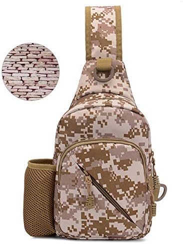 WSNBB Men Outdoor Leather Sport Crossbody Chest Phone Waist Bag Multifunction Crossbody Camouflage Fanny Belt Pack