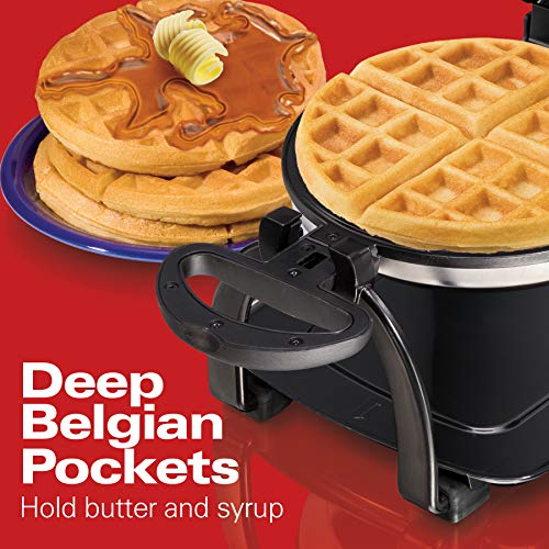 Hamilton Beach Flip Belgian Waffle Maker with Browning Control, Non