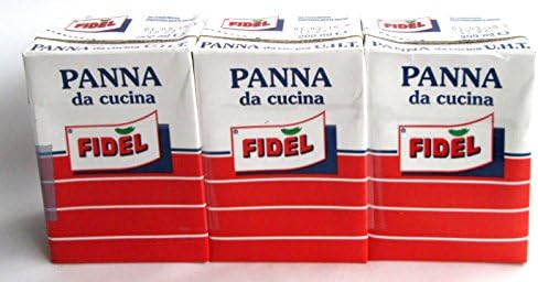 Fidel: Italian "Panna Da Cucina", Double Cream 6.7 Fluid Ounce (200ml) Packages (Pack of 3) [ Italian Import ]