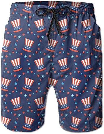 Men's Uncle Sam Hats American Culture Celebration Independence Anniversary Concept Summer Leisure Shorts XX-Large