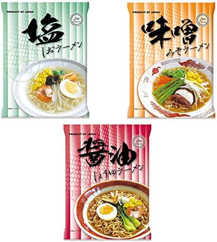 Certified Halal Non-fried Instant Noodle 3 types 15servings(salt / miso / soysauce)