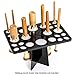 Matto Collapsible Air Drying Makeup Brushes Tree Tower Rack - 26 Holes Mix Size Makeup Brush Tree Holder Organizing Cosmetic Tool Holder (Black)