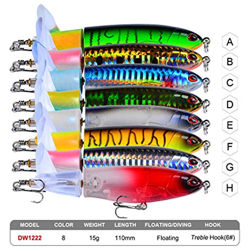 xiangen Fishing Spoon Fishing Top Bait for Bass D-Shaped Metal Fishing Spoon Hard Rotator Fishing Tackle Bait Gift Set 15G