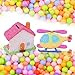 SUSHAFEN Pack of 4 Assorted Colors Styrofoam Foam Balls Home School DIY Crafts Wedding Decoration ( 0.08-0.3 3 Inch )
