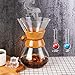 Phyismor Classic Pour Over Coffee Maker Carafe - 1100ml/37oz, Coffee Dripper Brewer Pot, with Borosilicate Glass, for Manual Home Made Drip Coffee