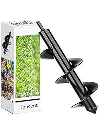 Topcent broca para taladro de percusión, 3 x 10 pulgadas, para plantas de jardín, bombilla de flores antideslizante, para la oxidación de la flor, para la tierra y para la valla